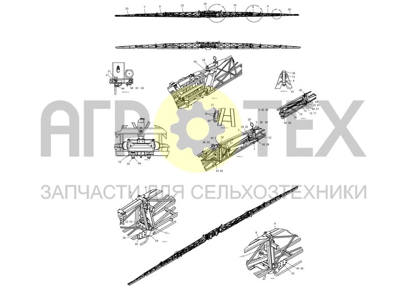 Штанга 90 футов (27,45 м) в сборе [до января 2015] (88665382F) (№21 на схеме)